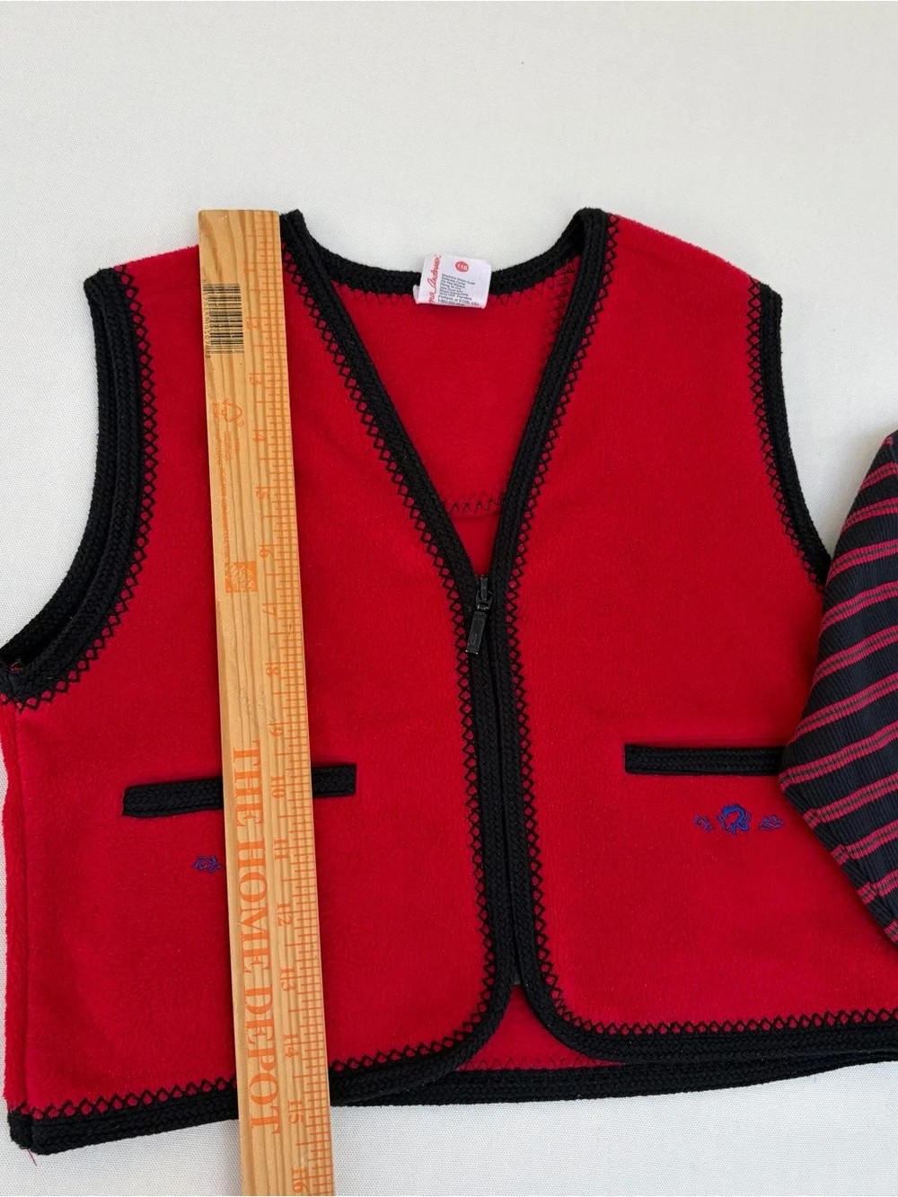 VTG 90S Hannah Anderson Vest & Turtleneck Shirt Set Striped Girls 5-6 Holiday